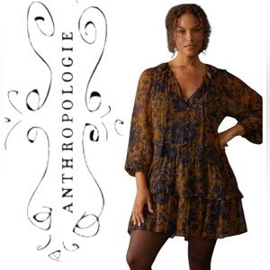 Anthropologie The Marais Printed Chiffon
Mini Dress ✿ NWT ✿